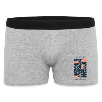 Live like wildflowers - Männer Boxer Shorts - Grau meliert - Vorne