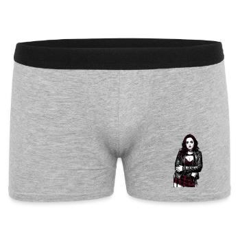 Gritty Hallway Rebel - Men's Boxer Shorts - heather grey - Front
