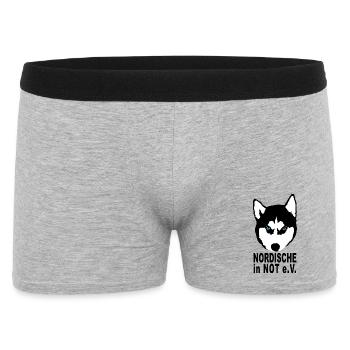 Nordische in Not e.V. - Männer Boxer Shorts - Grau meliert - Vorne
