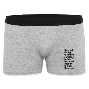 Forgive Someone Trust Again Saying - Men's Boxer Shorts - heather grey - Front