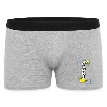Capri Lemon Blossom Amour Été Méditerranéen - Boxer Homme - gris chiné - Devant
