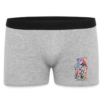 Abstraction colorée du golfeur - Boxer Homme - gris chiné - Devant