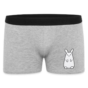 Lustiger Hase - Männer Boxer Shorts - Grau meliert - Vorne