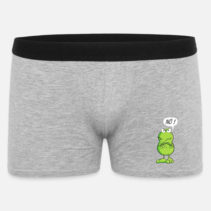 Frosch sagt einfach mal Nö - Männer Boxer Shorts - Grau meliert