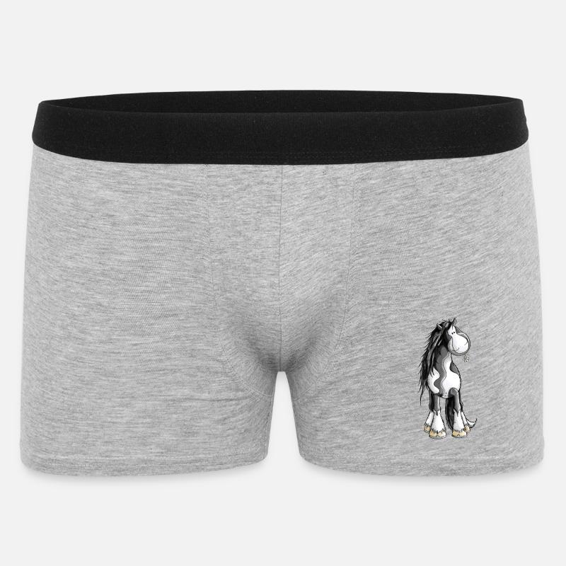 Tinker mit Blümchen - Männer Boxer Shorts - Grau meliert
