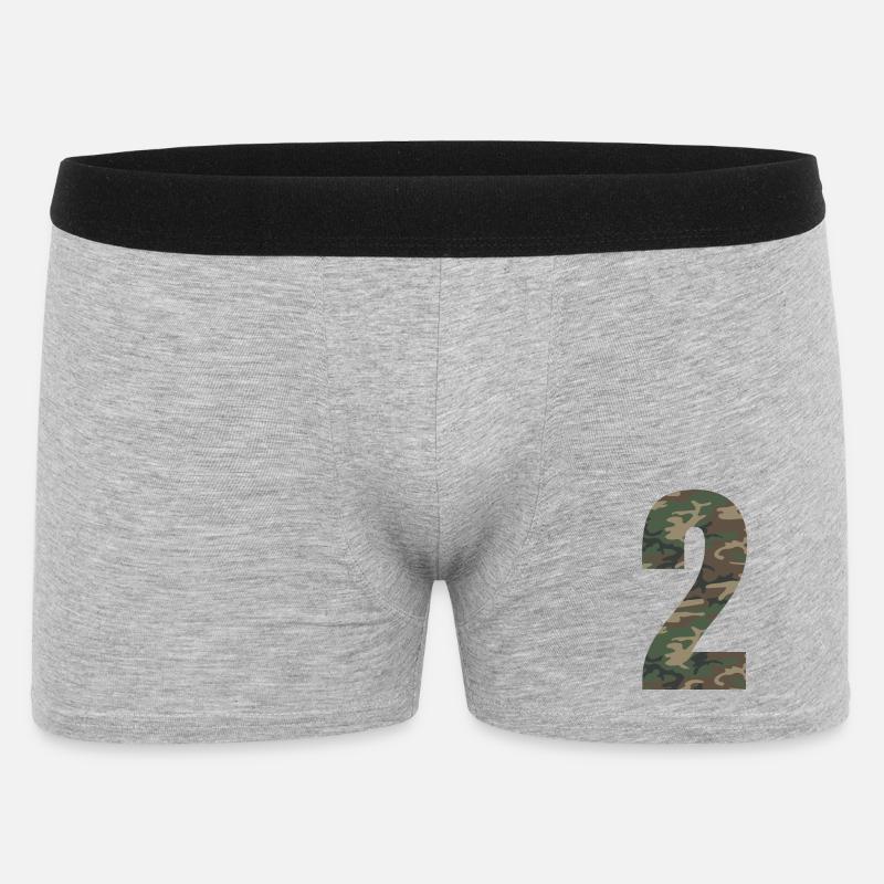 Tough Nummer 2 im Camouflage-Muster! - Männer Boxer Shorts - Grau meliert