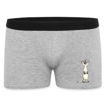 Drôle de nerd homme suricate I nerd - Boxer Homme - gris chiné - Devant