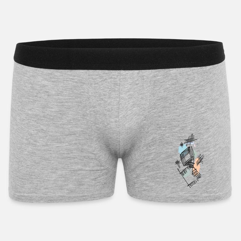 Abstrakt - Männer Boxer Shorts - Grau meliert