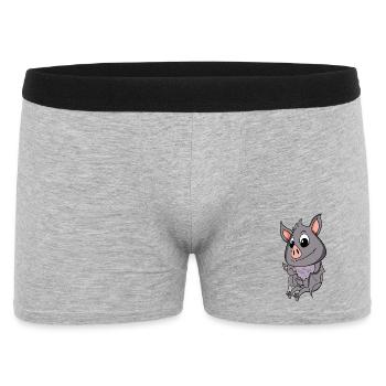 Grossesse familiale - animal chauve-souris avec bébé - Boxer Homme - gris chiné - Devant
