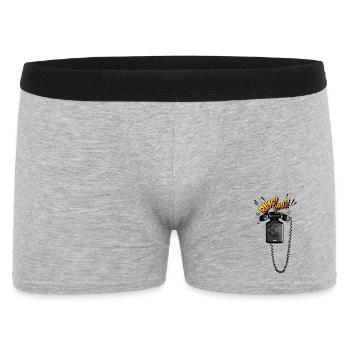 Telefon ohne Touch-Screen - Männer Boxer Shorts - Grau meliert - Vorne
