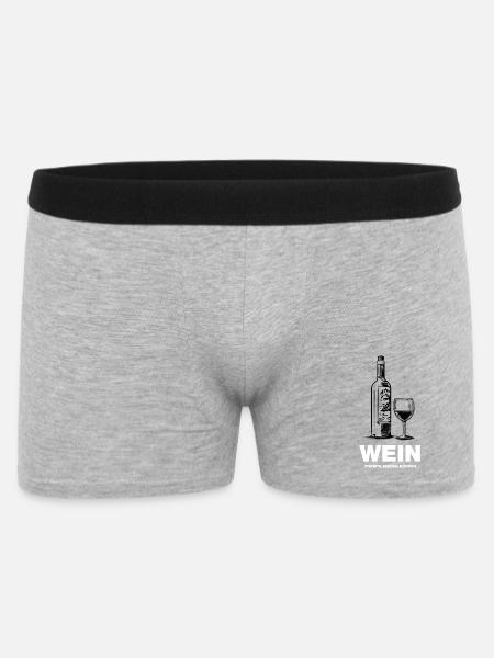 Wein formte diesen Körper - Männer Boxer Shorts - Grau meliert