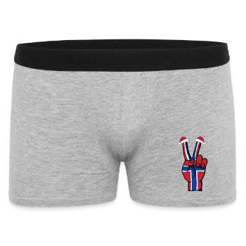 Norway Flag Christmas Peace Symbol - Men's Boxer Shorts - heather grey - Front