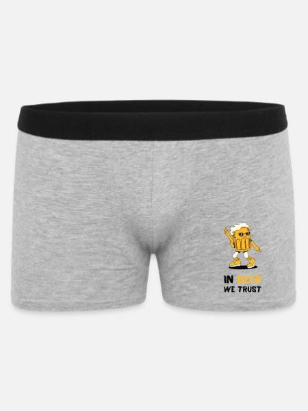 In Beer We Trust - Men's Boxer Shorts - heather grey