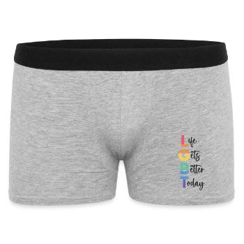 LGBT Pride Month - Life Gets Better Today - Men's Boxer Shorts - heather grey - Front