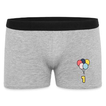 1. 1 JAHR. 1. JAHRESTAG. 1-JÄHRIGES JUBILÄUM - Männer Boxer Shorts - Grau meliert - Vorne