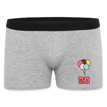 20. 20 YEARS. 20th ANNIVERSARY. 20 YEARS ANNIVERSARY. - Men's Boxer Shorts - heather grey - Front