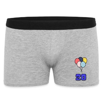 20. 20 YEARS. 20th ANNIVERSARY. 20 YEARS ANNIVERSARY. - Men's Boxer Shorts - heather grey - Front