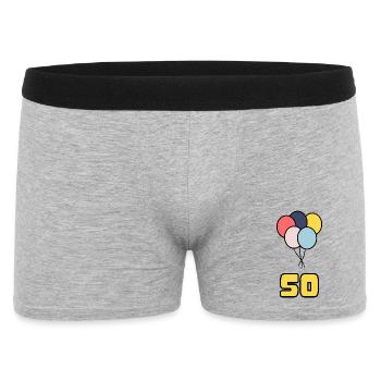 50. 50 YEARS. 50th ANNIVERSARY. 50 YEARS ANNIVERSARY. - Men's Boxer Shorts - heather grey - Front