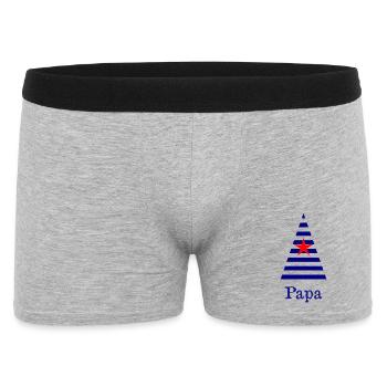 SAPIN. NOËL. MERRY CHRISTMAS. BONNE ANNEE - Boxer Homme - gris chiné - Devant