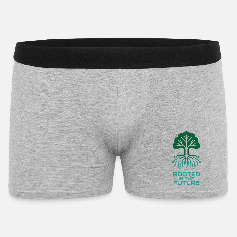 Digital tree for a sustainable future - Men's Boxer Shorts - heather grey