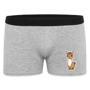 Llama Alpaca Llama Animal Gift - Men's Boxer Shorts - heather grey - Front