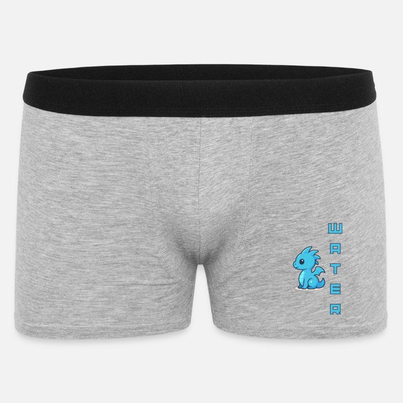 Wasser-Schnuller Blau - Männer Boxer Shorts - Grau meliert
