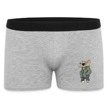 Dinosaur triceratops Cool Winter - Men's Boxer Shorts - heather grey - Front