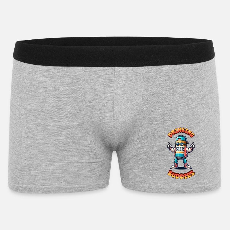 Drinking Buddies - Männer Boxer Shorts - Grau meliert