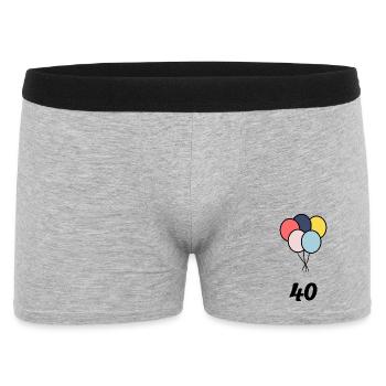40. 40 ANS. 40e ANNIVERSAIRE. ANNIVERSAIRE 40 ANS. - Boxer Homme - gris chiné - Devant
