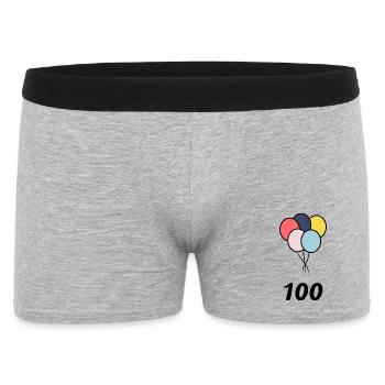 100. 100 ANS. 100e ANNIVERSAIRE. ANNIVERSAIRE 100  - Boxer Homme - gris chiné - Devant