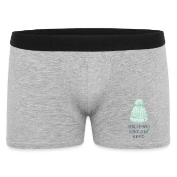J’ai un pompon – Drôle de chapeau qui dit - Boxer Homme - gris chiné - Devant