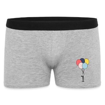 JAHRESTAG. ALLES GUTE ZUM GEBURTSTAG. ALLES GUTE ZUM GEBURTSTAG. - Männer Boxer Shorts - Grau meliert - Vorne