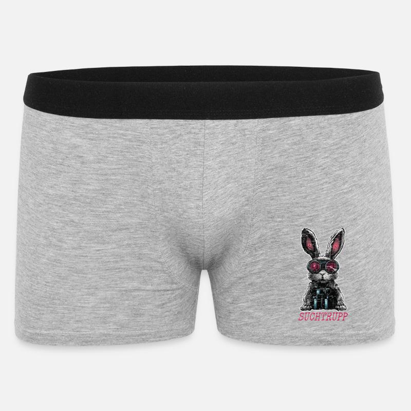 Ostern Suchtrupp Cooler Osterhase - Männer Boxer Shorts - Grau meliert
