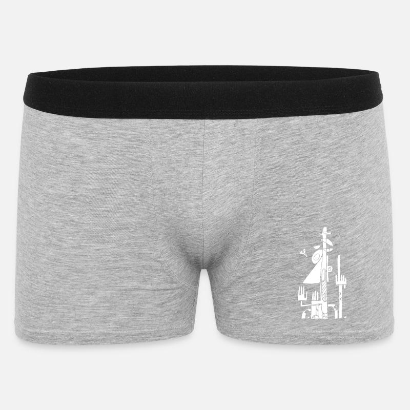 Herr abstrakt - Männer Boxer Shorts - Grau meliert
