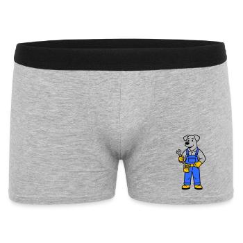 Plombier chien - Boxer Homme - gris chiné - Devant