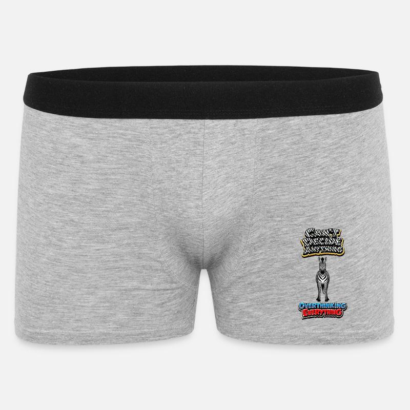 Zebra Overthinking Graphics - Men's Boxer Shorts - heather grey