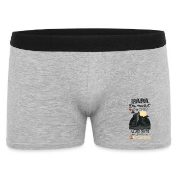 PAPA Du machst das toll - 1.Vatertag - Männer Boxer Shorts - Grau meliert - Vorne