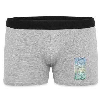Illustration de lettre avec dégradé - Boxer Homme - gris chiné - Devant
