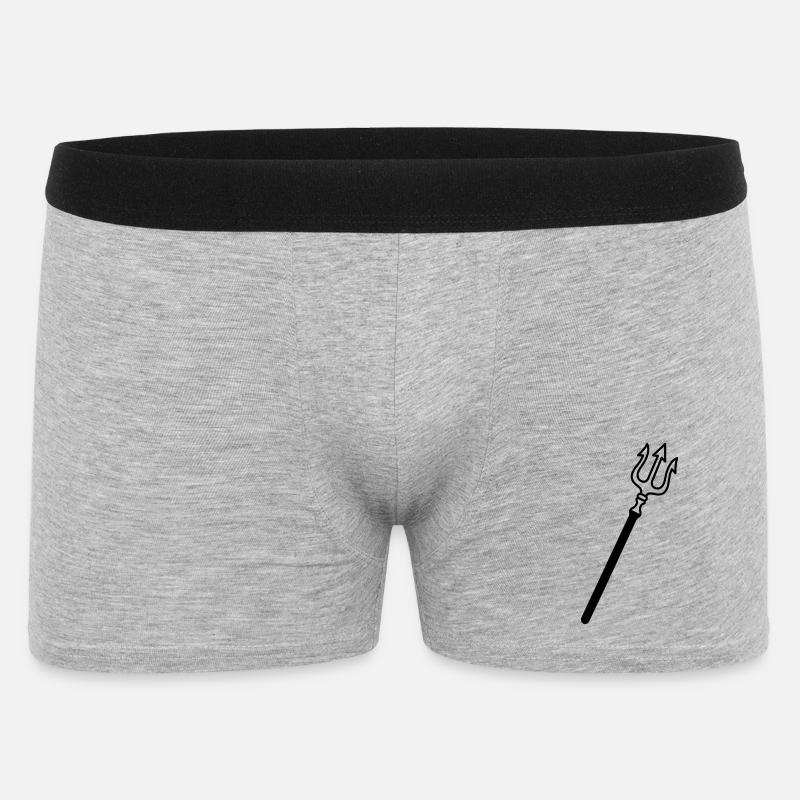 Dreizack - Männer Boxer Shorts - Grau meliert