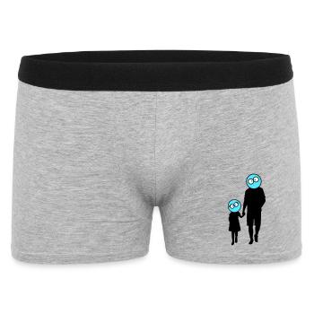 Family Silhouette Dear Children Parents Mom Dad - Men's Boxer Shorts - heather grey - Front