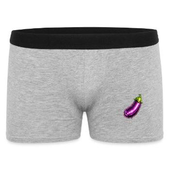Ballon aubergine violette métallique hélium - Boxer Homme - gris chiné - Devant
