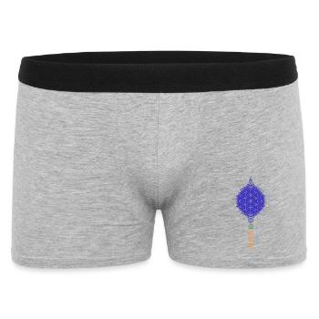 Spiritualität Heilige Geometrie Lotusblume Zen - Männer Boxer Shorts - Grau meliert - Vorne
