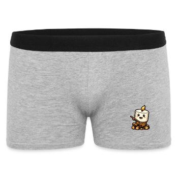 Des guimauves câlines près du feu de camp - Boxer Homme - gris chiné - Devant