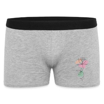 Lineart Rose Pastel - Men's Boxer Shorts - heather grey - Front