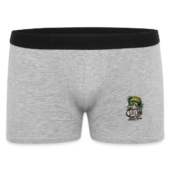 Rasta Cat Coffee Weed Repeat - Boxer Homme - gris chiné - Devant