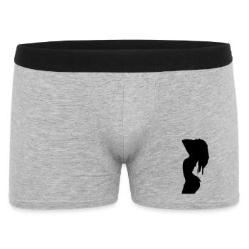 sexy Girl - Männer Boxer Shorts - Grau meliert - Vorne