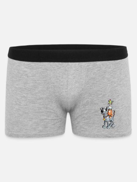 Lustige Rasselbande - Männer Boxer Shorts - Grau meliert
