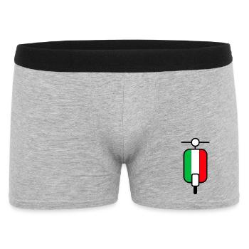 Scooter Roller Italien - Männer Boxer Shorts - Grau meliert - Vorne