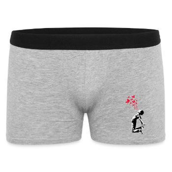 Style artistique de rue Butterfly Boy - Boxer Homme - gris chiné - Devant