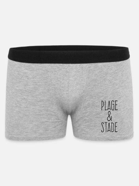 Plage et stade - Boxer Homme - gris chiné